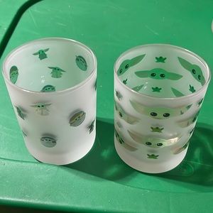 Baby Yoda  - frosted glass set